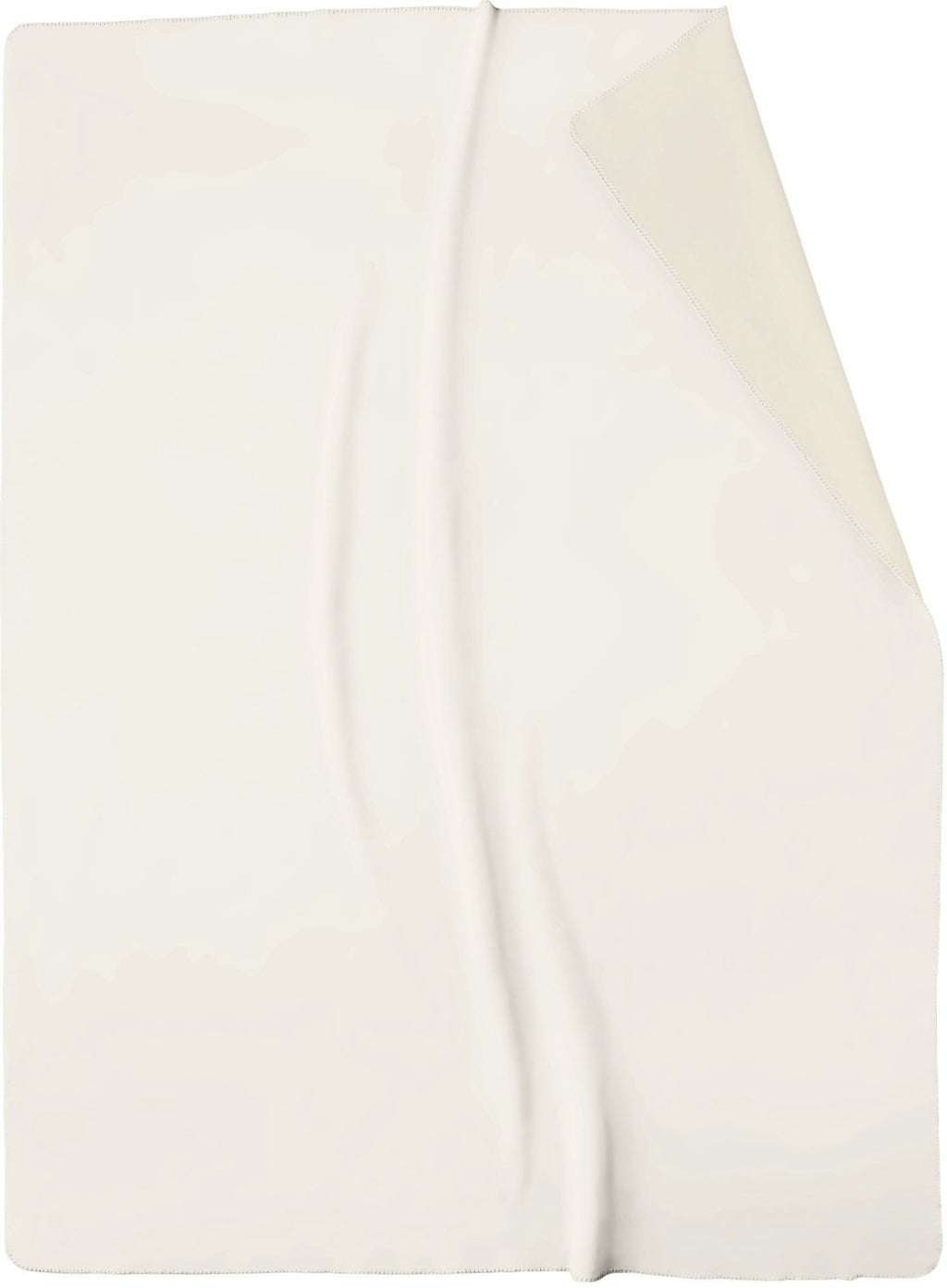 Couverture douce et moelleuse double face, écru à plumes