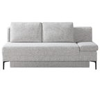 Restyl Bettsofa Tundra mit 1 Armlehne rechts in Grau - modernes Schlafsofa