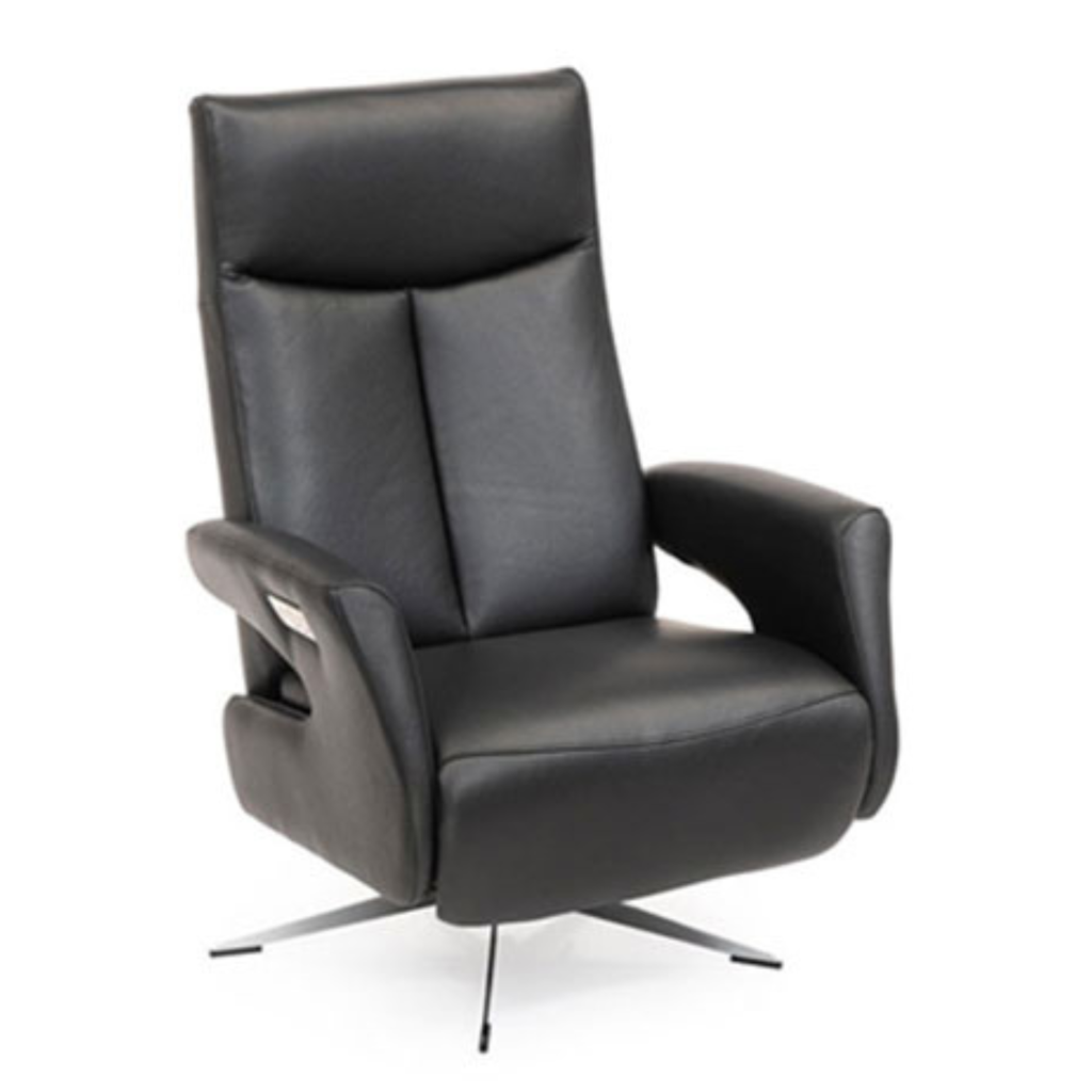 Fauteuil inclinable en cuir à réglage électrique