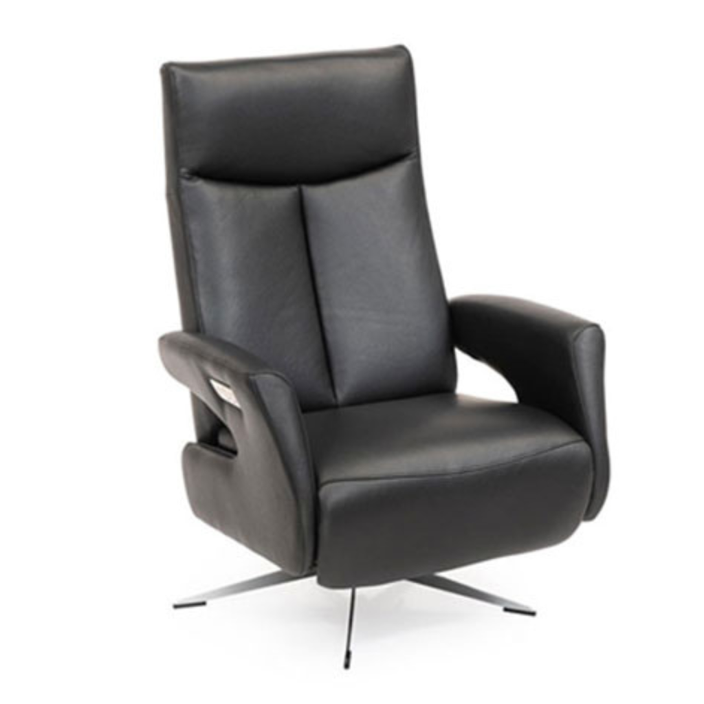 Fauteuil inclinable en cuir à réglage électrique