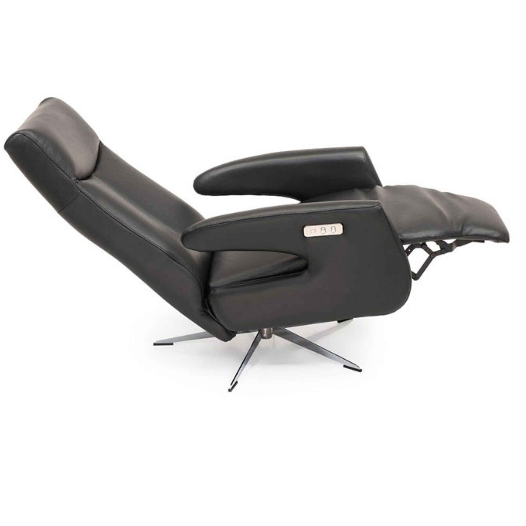 Fauteuil inclinable en cuir à réglage électrique