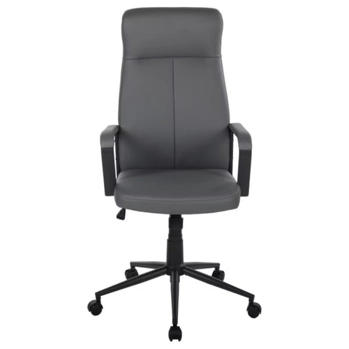 Grauer Bürostuhl Conrad von DuoCollection - Ergonomischer Cheffstuhl mit Armlehnen und Rollen