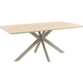 Esstisch Livia 180cm - Moderner Designertisch mit Spiderbein-Gestell in Grau und heller Holzplatte