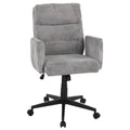 Drehstuhl Charly - Ergonomischer Bürostuhl grau mit schwarzem Untergestell und Rollen