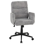 Drehstuhl Charly - Ergonomischer Bürostuhl grau mit schwarzem Untergestell und Rollen