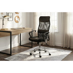 Duocollection Chefsessel Regensburg schwarz - ergonomischer Bürostuhl mit Netzrückenlehne und Synchronmechanik