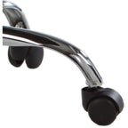 Duocollection Chefsessel Regensburg schwarz - ergonomischer Bürostuhl mit Rollen und verchromter Armlehne