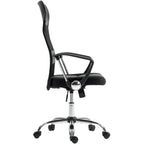 Ergonomischer Chefsessel Regensburg in Schwarz mit Netzrückenlehne und Metallgestell