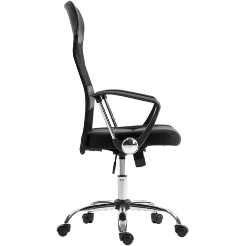 Ergonomischer Chefsessel Regensburg in Schwarz mit Netzrückenlehne und Metallgestell