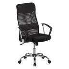 Duocollection Chefsessel Regensburg schwarz - ergonomischer Bürostuhl mit Netzbespannung und Chromgestell