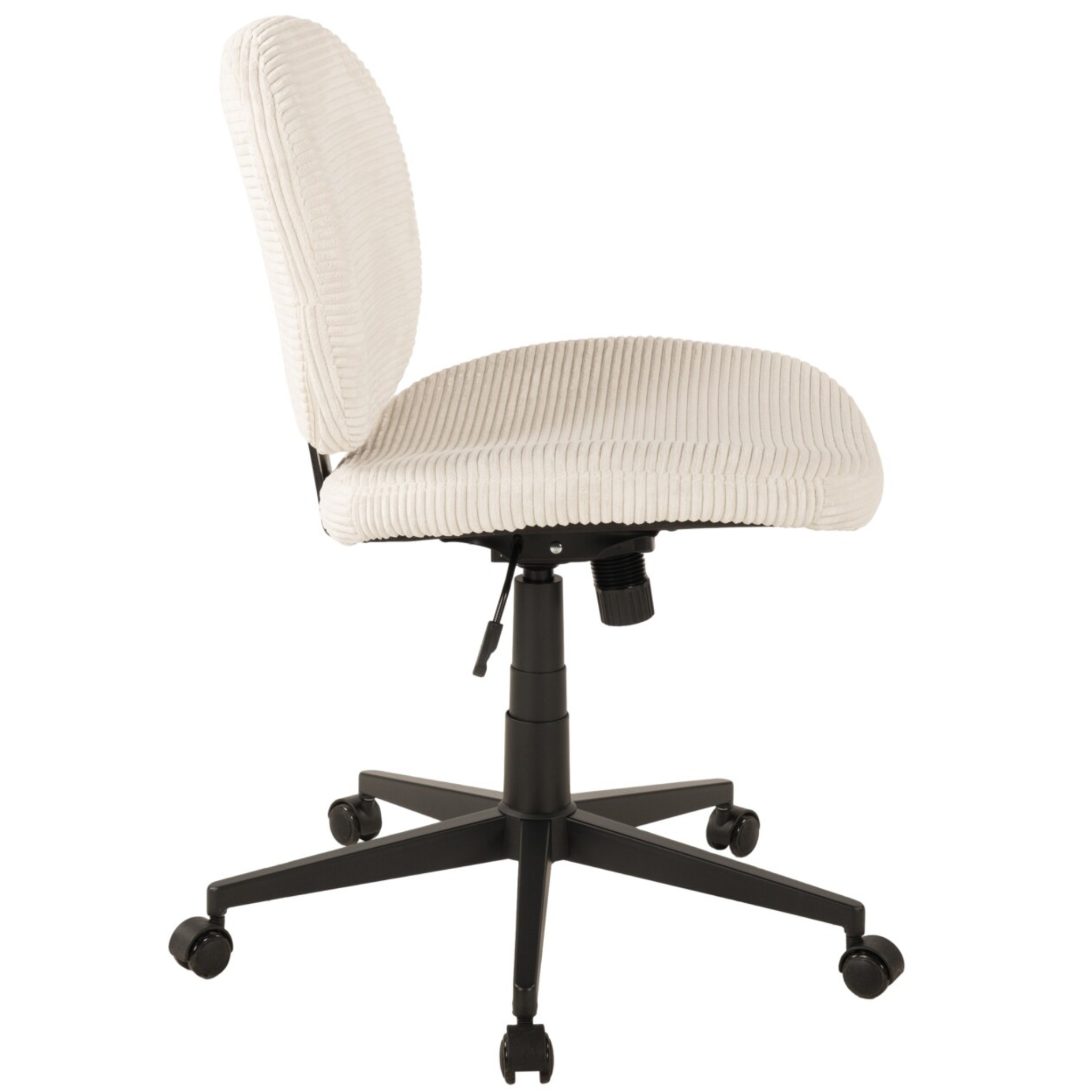 Bürodrehstuhl in Cordbezug creme