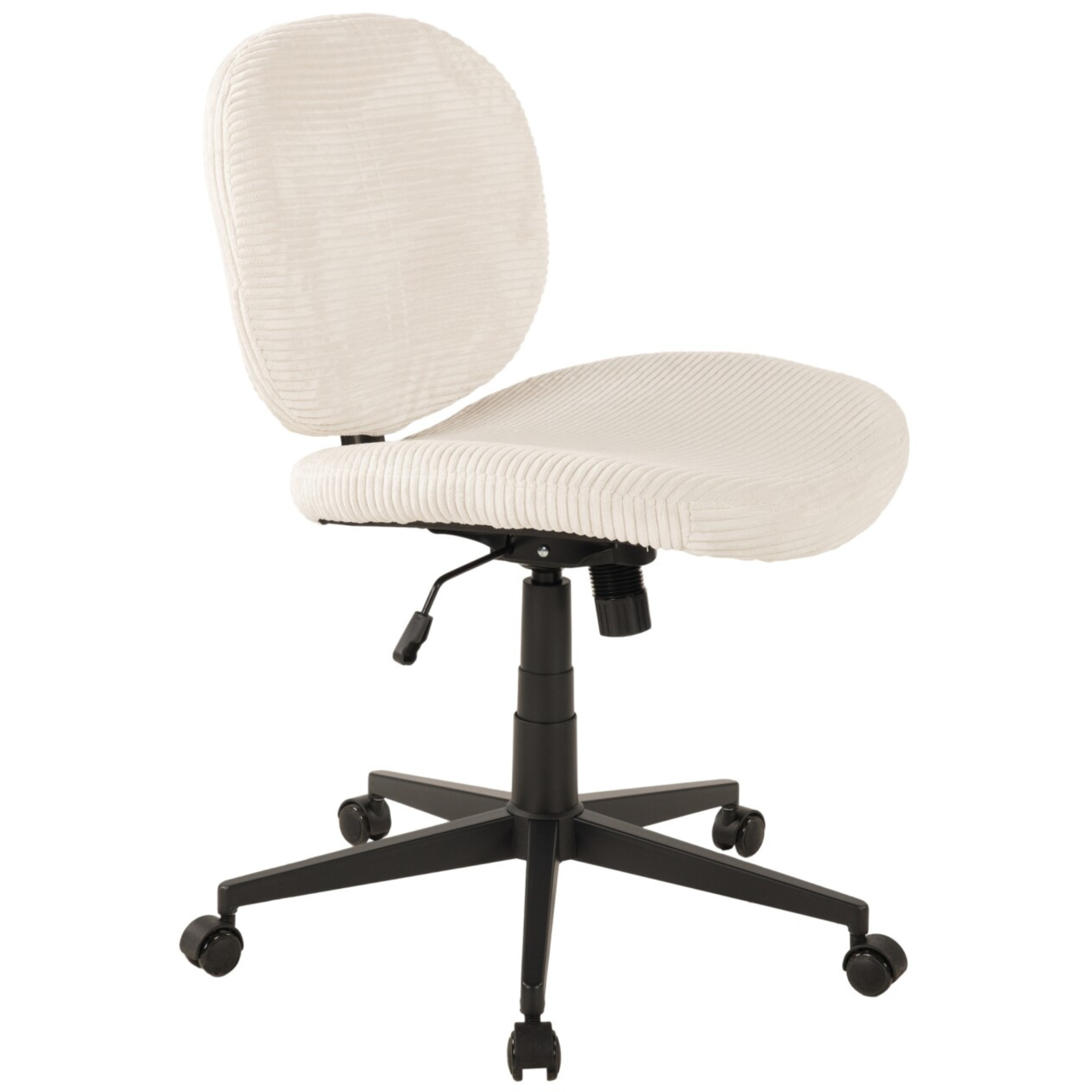 Bürodrehstuhl in Cordbezug creme