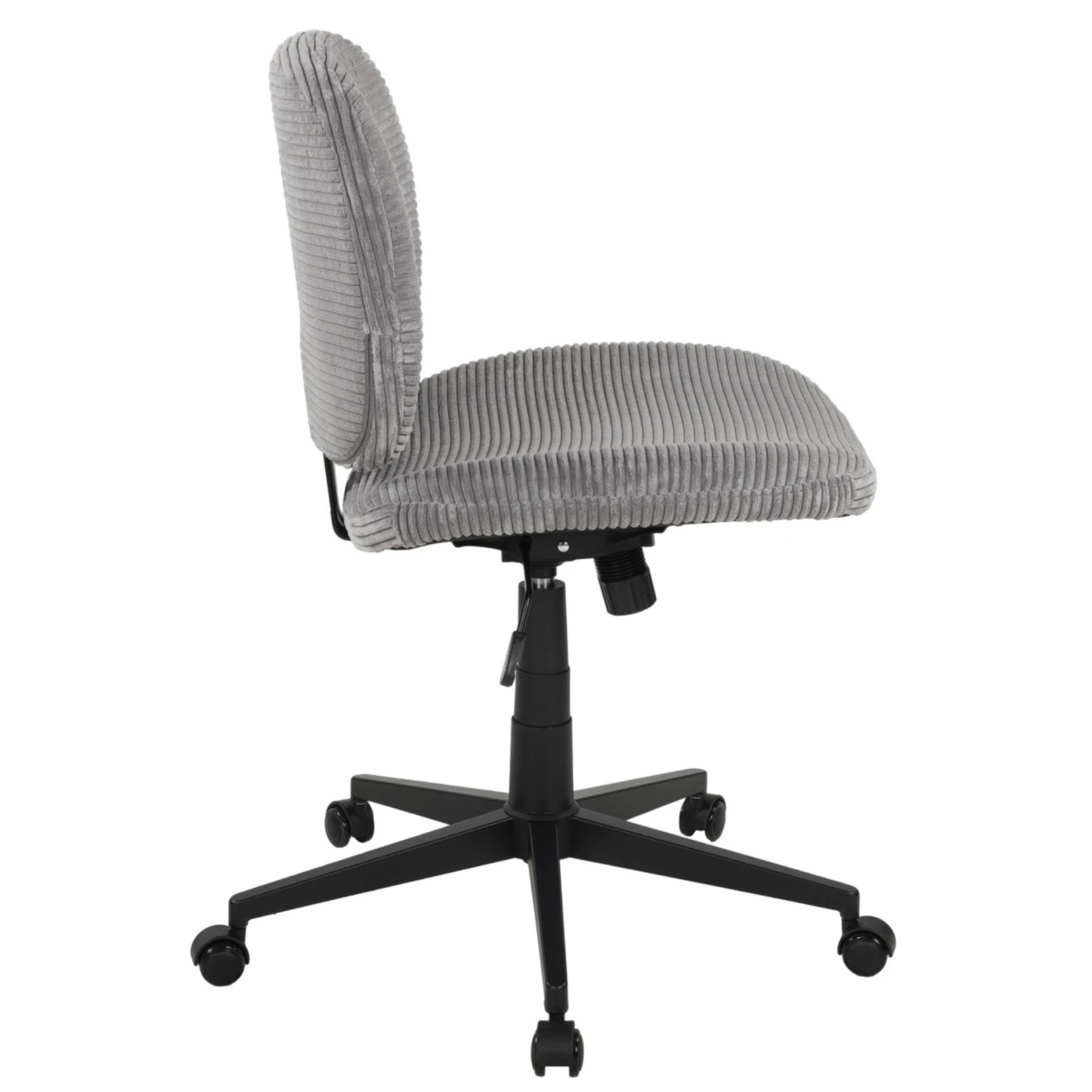 Bürodrehstuhl in Cordbezug grau