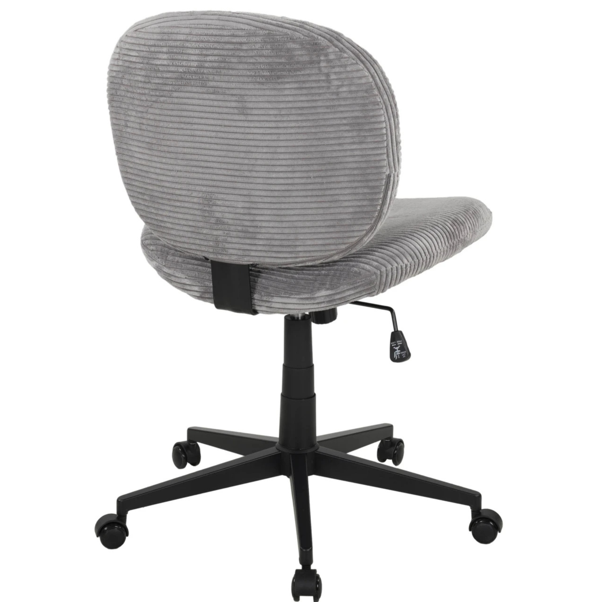 Bürodrehstuhl in Cordbezug grau