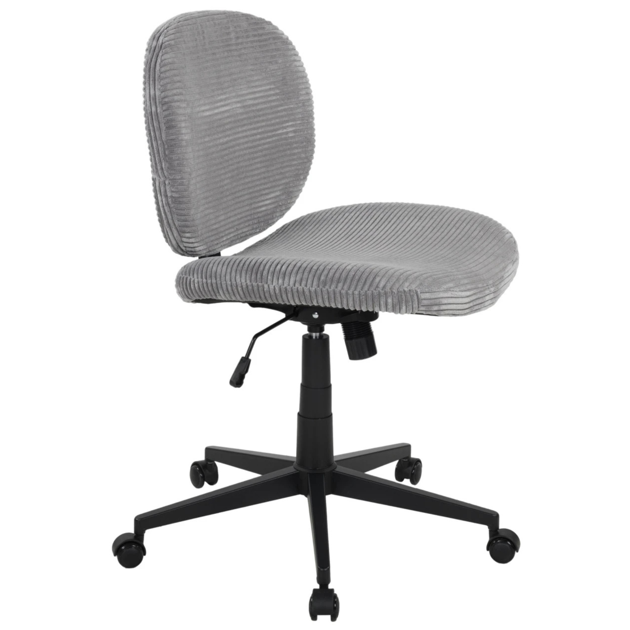 Bürodrehstuhl in Cordbezug grau