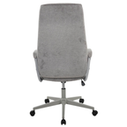 Chefsessel Marinus grau von Duo Collection, Rückenansicht, Stoffbezug, höhenverstellbar mit Rollen