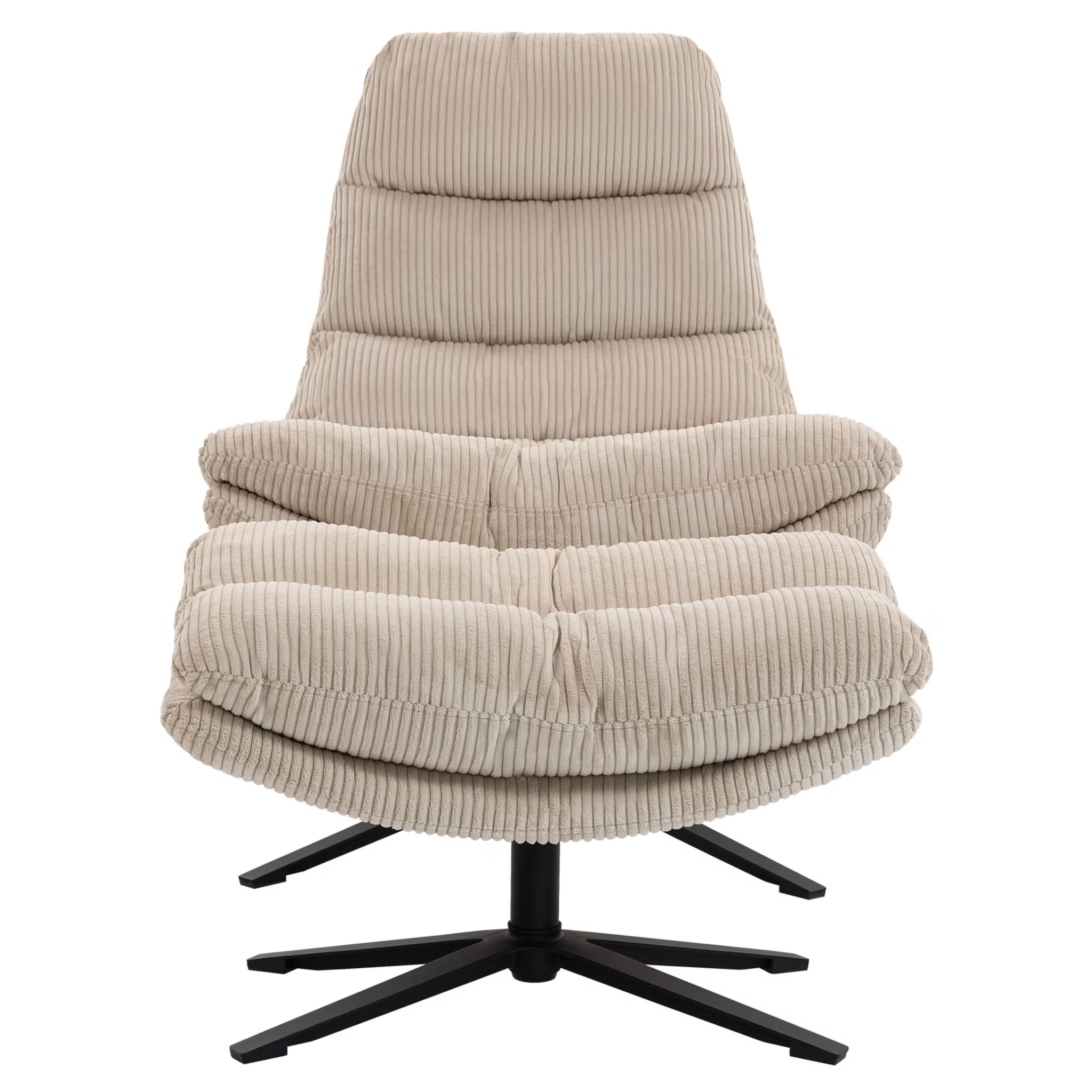 Relaxsessel mit Hocker in Cordstoff