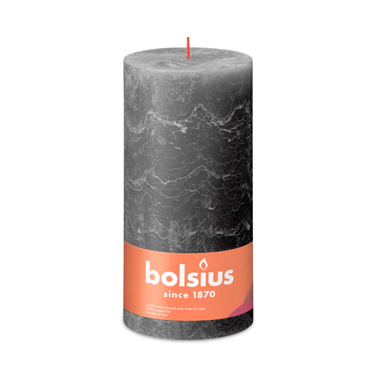 Stumpenkerze Rustic Stürmisches Grau Ø 10 x 20 mm