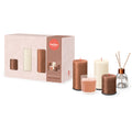 Bolsius Geschenkset Apple Cinnamon mit Kerzen und Raumduft-Diffuser in Kupfer und Creme