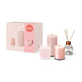 Bolsius Geschenkset Magnolia mit rosa Duftkerzen und Raumduft-Diffuser in Whispers Bloom Design