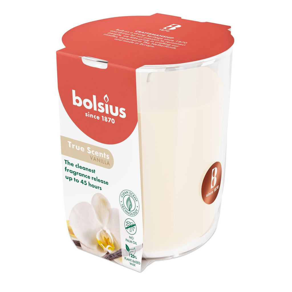 Pot en verre parfumé rempli à 97/85 de True Scents Vanille