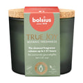 Bolsius True Joy Duftkerze Botanic Freshness im grünen Glas mit Korkdeckel, 21 Stunden Brenndauer