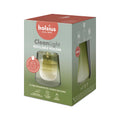 Bolsius CleanLight Refillable Holder Starter-Set mit Duftkerze Gardenia Fig im grünen Glas