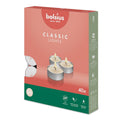 Bolsius Classic Lights Teelichter Weiss 40er Set, 6 Stunden Brenndauer, ohne Palmöl, veganes Wachs