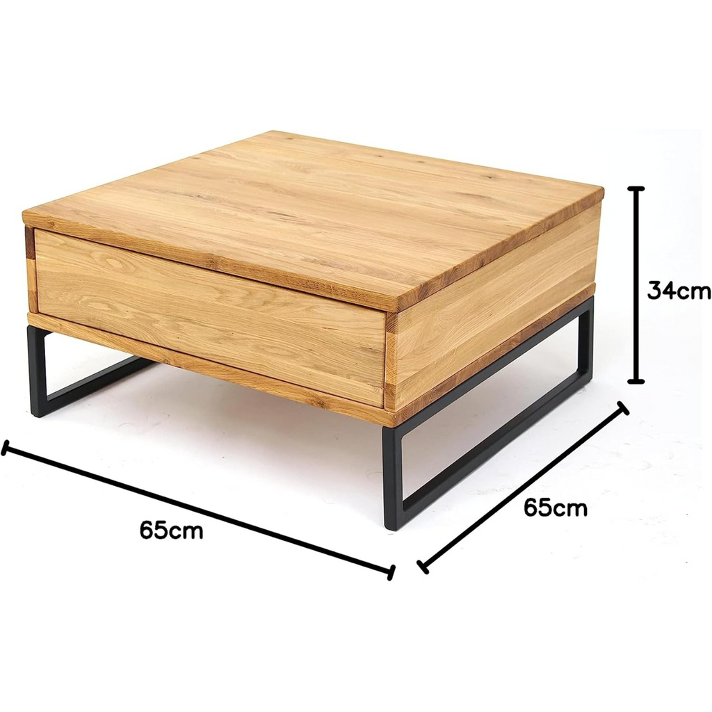 Table basse de haute qualité en bois de chêne massif