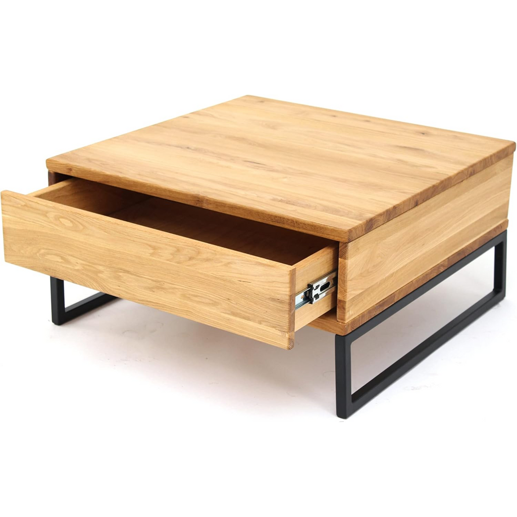 Table basse de haute qualité en bois de chêne massif