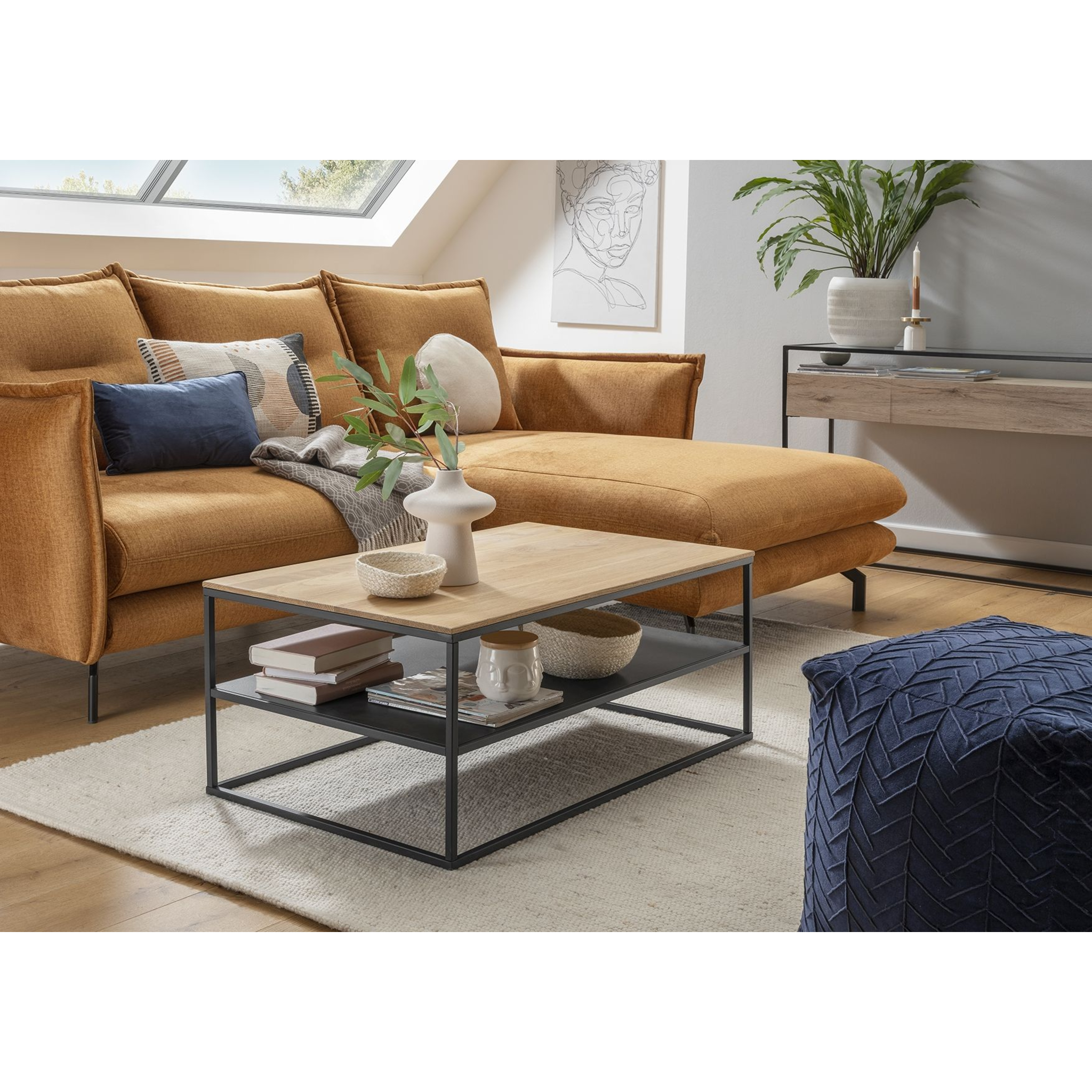 Table basse de style industriel