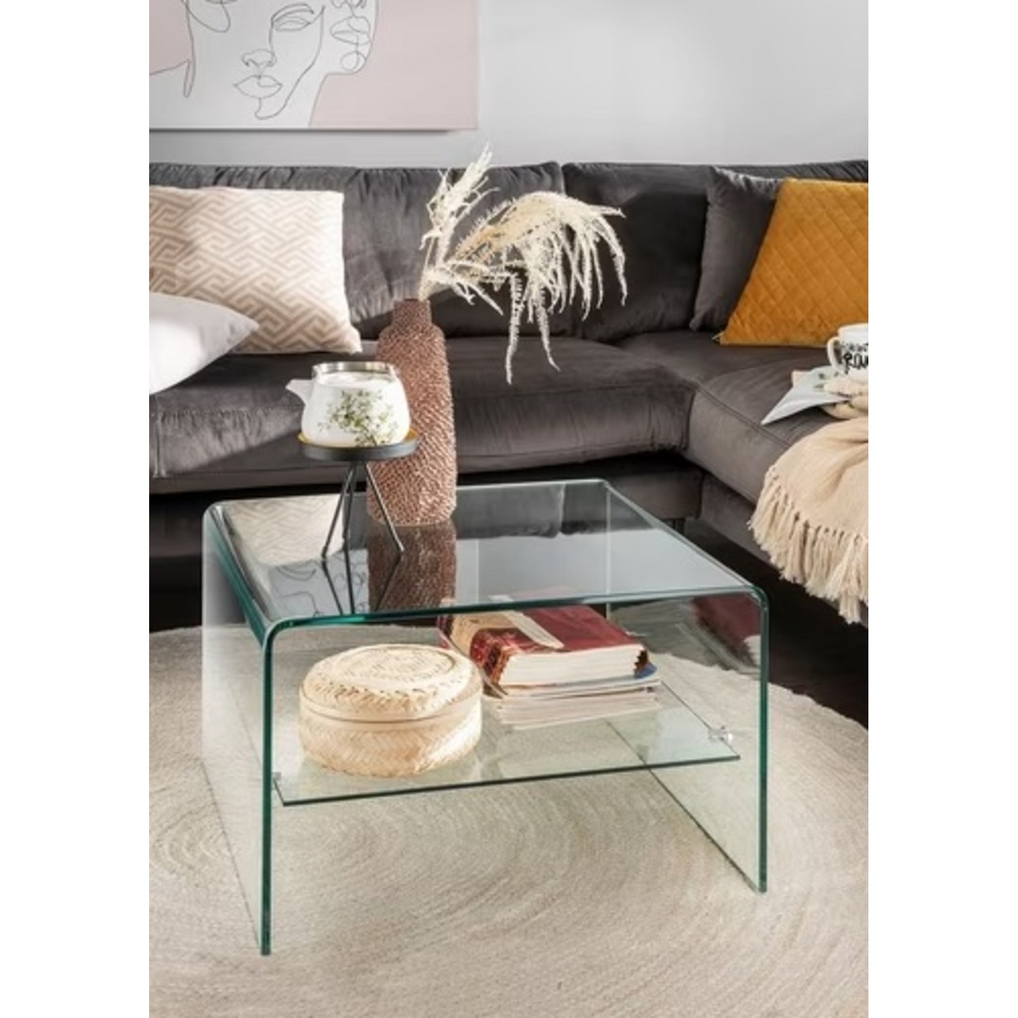 Table d'appoint en verre - élégante et intemporelle