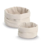 Zeller Aufbewahrungskorb Waffelpiqué - 2er Set Aufbewahrungskörbe aus Baumwolle in Creme