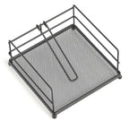 Zeller Serviettenhalter Metall Schwarz – Praktischer Tischorganizer aus robustem Metallgitter für elegante Tischdeko