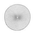 Zeller Platzset Mandala aus Kunststoff in Silber mit elegantem Spiralmuster, runde Form, Tischdekoration