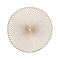 Rundes Platzset Mandala aus Kunststoff in Gold mit durchbrochenem Spiralmuster von Zeller