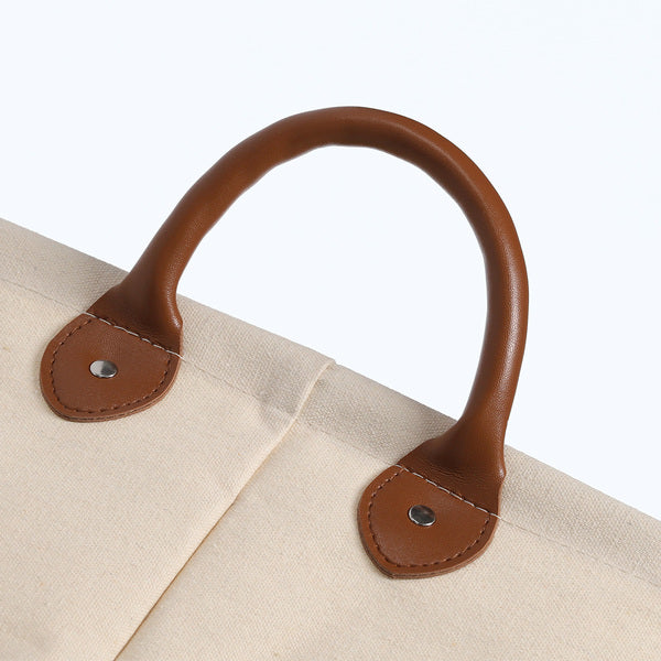 Panier à linge beige, fonctionnel