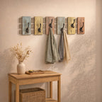 HAKU Möbel Wandgarderobe aus Massivholz in Braun 81 x 11 x 20 cm