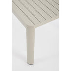 Bizzotto Auszugstisch Kiplin in Beige/Grau – Detailansicht Tischbein und Aluminiumplatte mit Lamellen