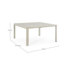 Bizzotto Auszugstisch Kiplin in Beige, 97–149x149 cm, Höhe 77,5 cm, Aluminium Gartentisch