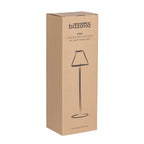 Bizzotto ETNA LED Tischlampe Verpackung – Kartonbox mit Lampen-Illustration, Warm Light, salbeigrün