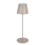 Bizzotto LED Tischlampe Etna in Taupe – elegante kabellose Designlampe mit rundem Standfuss