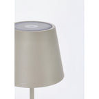 Bizzotto LED Tischlampe Etna in Taupe mit Touch-Schalter, kabellos, modernes minimalistisches Design