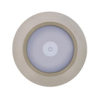 Bizzotto LED Tischlampe Etna in Taupe – runde Designlampe mit Touch-Schalter von oben