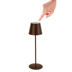Bizzotto ETNA Touch-Tischlampe in Braun – schlankes Design mit Fingertipp-Steuerung, kabellos und modern