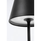 Bizzotto LED Tischlampe Etna in Schwarz – Nahaufnahme Lampenschirm mit integriertem LED-Licht