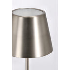 Bizzotto LED Tischlampe Etna in Silber mit Metallschirm und Touch-Funktion, modernes Design