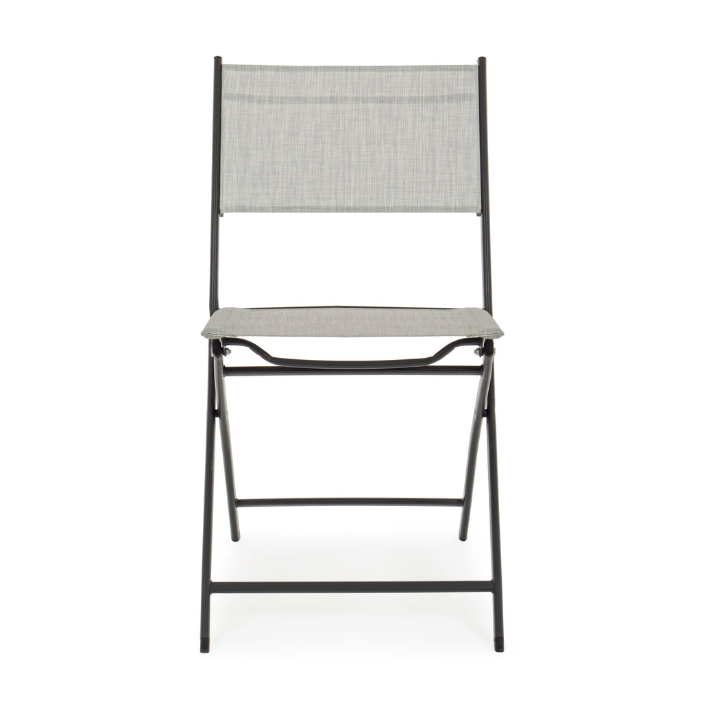 Chaise pliante Martinez, gris clair