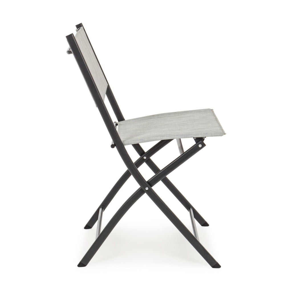 Chaise pliante Martinez, gris clair