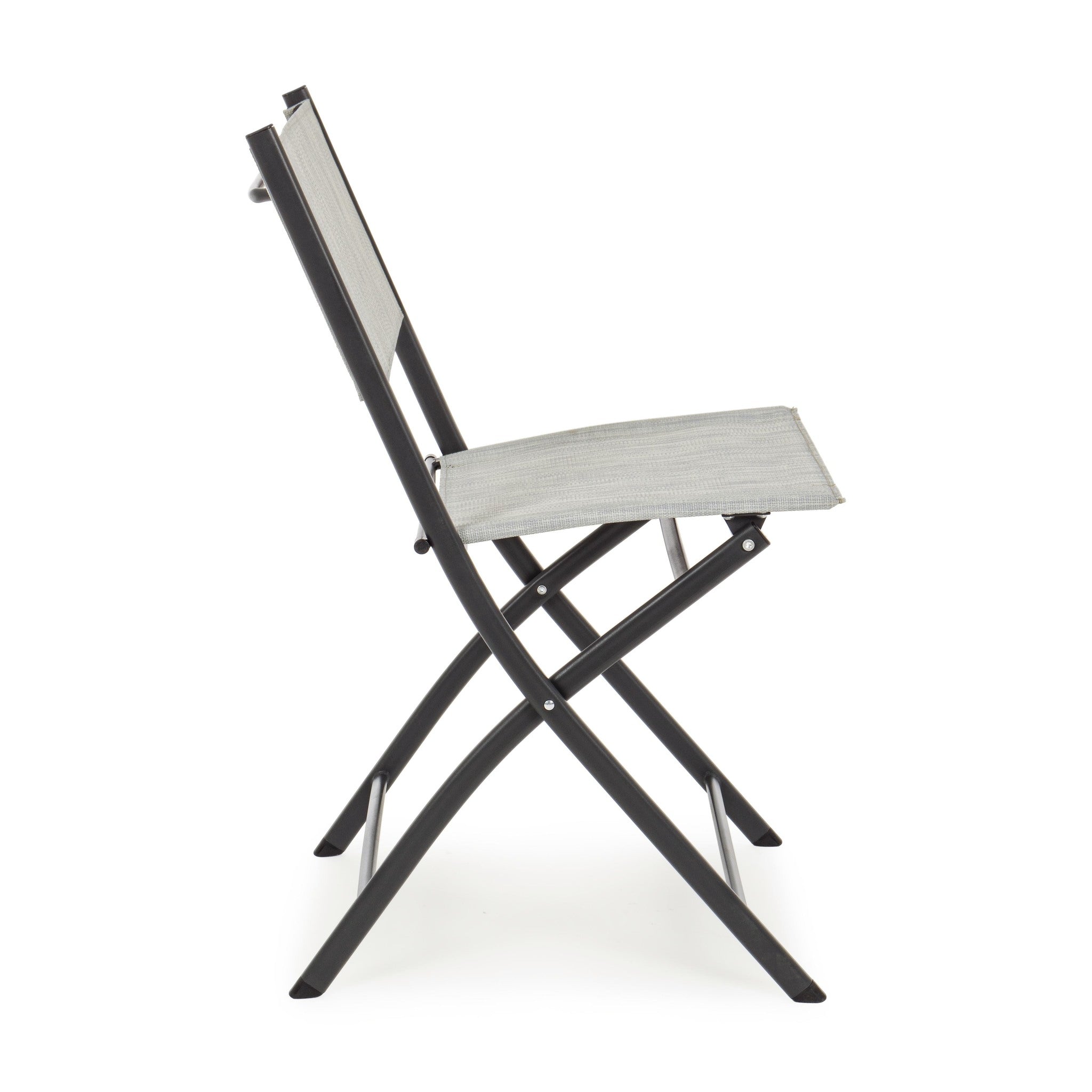 Chaise pliante Martinez, gris clair